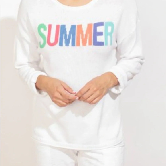 ESCAPE by Habitat Clothes SUMMER Women’s White 100% Cotton Swester Jumper XL NWT - Picture 2 of 16